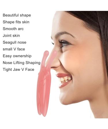 High Bridge Nasal Scraper & Resin Nose Massage Device - Gua Sha Tool for Alar Reduction & Jawline Shaping (Pink) | International Shipping - Buy Online on GoSupps.com