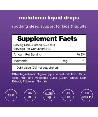 NutraChamps Liquid Melatonin Drops 480 Servings Sugar Free Kids Melatonin Liquid Sleep Aid Supplement Vegan & Non-GMO Natural Berry Flavor Melatonin 1 mg Drops - Buy Online on GoSupps.com