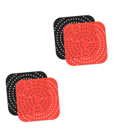 Alipis 4 Pcs Silicone Fryer Liners Air Fryers Air Fryer Accessories Air Fryer Silicone Pan Food Non Stick Assorted Color2x2pcs 21.59X21.59CMx2pcs