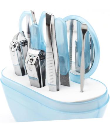 Housoutil Nail Kit Nail Kit Suit for Kids 8 in 1 Nail File Infant Suit 9 in 1 Nail File Nail Clipper Kit Fingernail Trimmer Tools Nail Clippers Set Suite Child Manicure Tools Major medium Blue - Buy Online on GoSupps.com