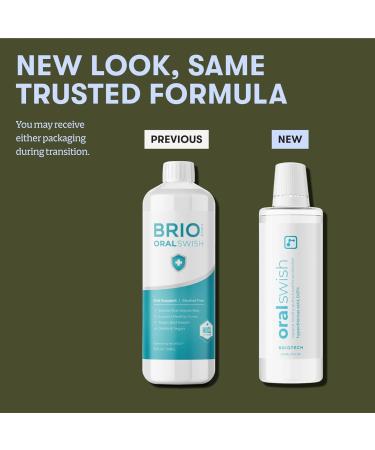 BrioCare Oral Swish: Natural & Vegan Mouthwash Rinse - Fight Bad Breath & Gum Disease - Alcohol Free Hypochlorous by BRIOTECH (32 Fl Oz) - Buy Online on GoSupps.com