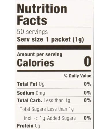 Stevia In The Raw 50 Count Box - 1.75oz | 100% Natural Sweetener | Zero Calorie Sugar Substitute - Buy Online on GoSupps.com