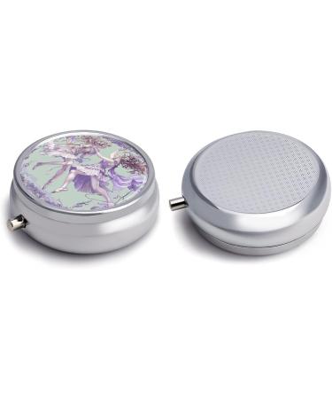 Travel Pill Box with Two Fairies 3 Compartment Portable Medicine Organizer for Purse & Pocket - Buy Online on GoSupps.com