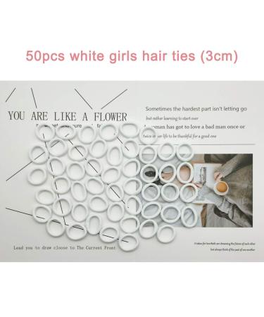Soft Cotton Hair Ties for Baby Girls - 150PCS Black White Pink Hair Bands - Buy Online on GoSupps.com