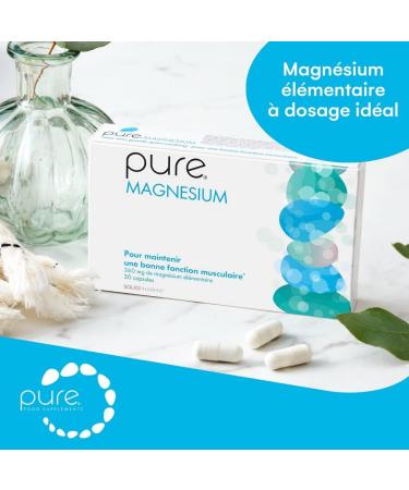 Pure Magnesium - 30 High Dosed Magnesium Capsules Nutritional Supplement Enriching for Your Health Vegan Magnesium Complex Vitamin Capsules - Buy Online on GoSupps.com