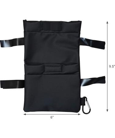 Crutch Bag Pouch with Handle Covers - Hands-Free Accessory Tote for Men or Women | Lightweight & Black Color - Buy Online on GoSupps.com