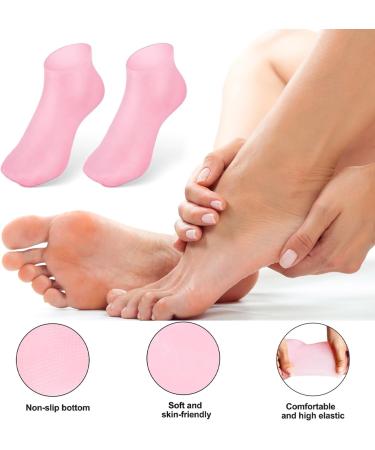 JOOTUEPO Silicone Moisturizing Exfoliating Socks - 1 Pair for Dry Cracked Feet | Anti-Slip Aloe Socks for Women | Repair and Soften Rough Skin - Buy Online on GoSupps.com