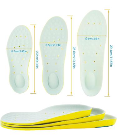 Soumit Memory Foam Shoe Insoles - Comfortable Sport Cushioning for Men and Women - Ideal for Running, Hiking, Walking - Size M (Men 6-8/Women 7.5-10.5) - Buy Online on GoSupps.com