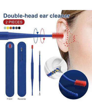 2Pcs Silicone Double-End Earpick Ear Wax Removal Tool Set - Black - Buy Online on GoSupps.com