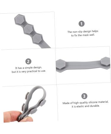 JeCompris 10pc Mason Hook Earrings Extendable Ear Bracket & Mask Buckle | Comfortable Ear Rope & Pebble Gel Protectors - Buy Online on GoSupps.com