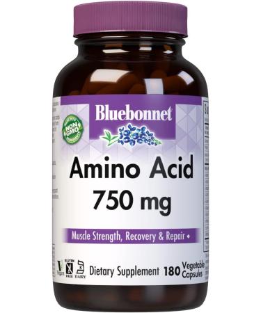 Buy Bluebonnet Nutrition Amino Acid Capsules 750mg - 180 Veggie Caps for Optimal Health - Buy Online on GoSupps.com