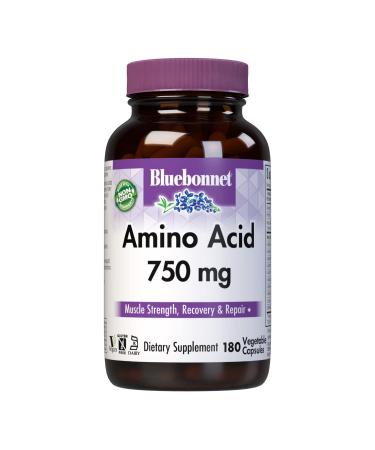 Bluebonnet Nutrition Amino Acid Capsules 750 mg 180 Vegetable Capsules