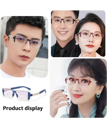 2 Pack Stylish Rimless Reading Glasses Flexible TR 90 Blue Light Blocking Computer Readers Multifocus Glasses(Couleur:Noir Grandeur:2.5x) - Buy Online on GoSupps.com