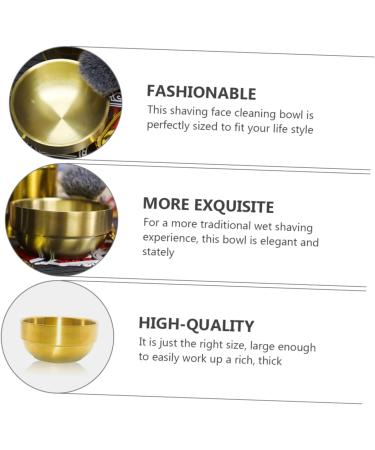 Buy FRCOLOR Foam Dishwasher Shaving Cup for Men - Stainless Steel Shaving Bowls & Cream Cups - Perfect Beard Shaving Tools - 9x9x4.9CM Golden - Buy Online on GoSupps.com