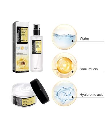 Greevener Korean Snail Collagen Cream Set - Lifting & Firming Moisturizer Snail Mucin Serum & Essence for Youthful Skin - Buy Online on GoSupps.com