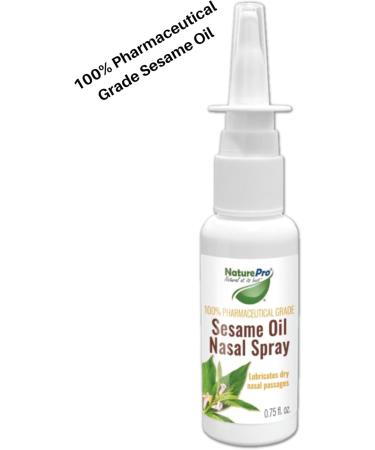 NaturePro - All-Natural Nasal Moisturizer Spray with 100% Pharmaceutical Grade Sesame Oil 0.75fl. to Soothe & Moisturize Dry Nose Nasal Lubricant & Decongestant for Dry Nose Relief - Buy Online on GoSupps.com