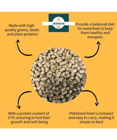 Premium Duck Feed Pellets for Game Birds Designed for Ducks Swans and Geese with 17% Protein 4 Pounds (1800g) - Buy Online on GoSupps.com