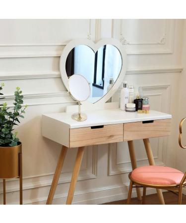 Shop Lurrose Vintage Golden Desktop Make-Up Mirror | 5x Magnification Double-Sided & 360-Degree Rotation - Perfect for Home Use (8 Inch) - Buy Online on GoSupps.com