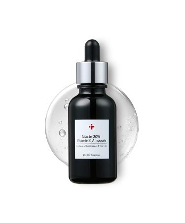 CU Dr. Solution Niacinamide 20% Vitamin C Ampoule CUSKIN Korean Skin Care with Niacinamide Glutathione Hyaluronic Acid Adenosine Panthenol for Skin Elasticity and Moisturizing 30g (1.01 Fl. Oz)