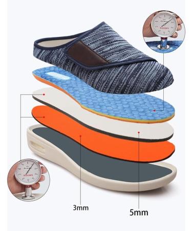 Extra Wide Diabetic Shoes for Swollen Feet - Adjustable Breathable Antiskid Walking Shoes Size 12 in Beige - Buy Online on GoSupps.com