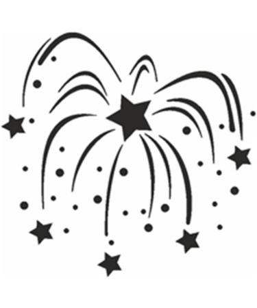 Eulenspiegel 105764 Self-Adhesive Stencil - Fireworks Design for Creative Projects | International Shipping Available - Buy Online on GoSupps.com