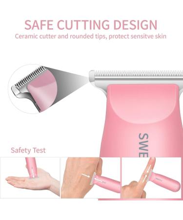 SWEETLF Hair Clippers Silent Cordless Hair Trimmer Mini Hair Cutting Kit with 3 Guide Combs Portable & USB Rechargeable Haircut Clippers for Men Women Kids (Milky White) (Pink) - Buy Online on GoSupps.com