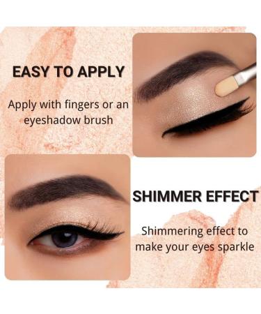 Oulac Light Peach Glitter Eyeshadow - Highly Pigmented, Waterproof & Long Lasting - Multi-use Eye Makeup with Smooth Formula - 0.42 oz (07) Pink - Buy Online on GoSupps.com