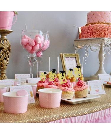 Graduation Cake Topper 48Pcs Gold Glitter 2023 Graduation Cupcake Toppers Class Of 2023 Grad Cake Picks Decorations For 2023 Graduation Party Supplies - Buy Online on GoSupps.com