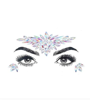 Bomine Rhinestone Face Stickers Mermaid Gems Festival Body Jewels 2 Sets - Pattern 4 - Buy Online on GoSupps.com