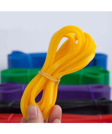 Buy Ergonomic Yellow Stretch Exercise Band - Resistance Bands for Fitness Strength Training & Pull Up Assistance - 81.9x0.2in - International Shipping Available - Buy Online on GoSupps.com