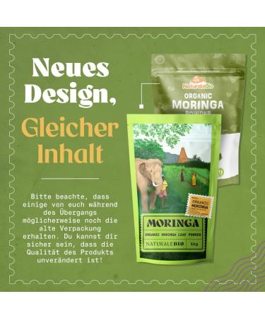 Organic Moringa Oleifera Leaf Powder - 400g Premium Quality | NaturaleBio - Buy Online on GoSupps.com