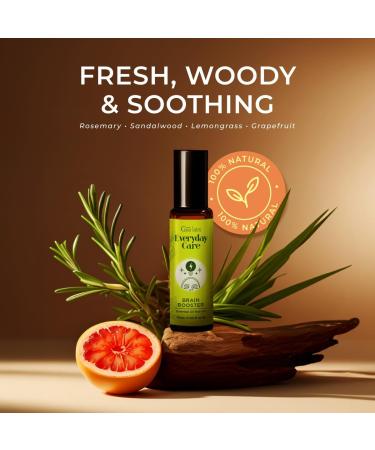 Bedtime & Brain Booster Roll On Set - Essential Oils Aromatherapy Roll On with Essential Oil Set - 2x0.34 fl oz - Gya Labs - Buy Online on GoSupps.com