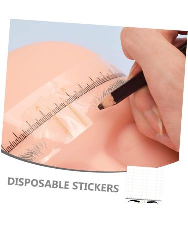 FRCOLOR 50pcs Eyebrow Positioning Ruler Nail Sticker Measuring Ruler Eyebrow Shaping Template Guide Ruler 18.00X3.80X0.10CM Yellow - Buy Online on GoSupps.com