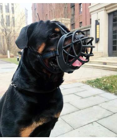 Breathable Silicone Dog Muzzle - Anti-Bark & Anti-Chew Basket Muzzle (Size 3-10/4 inches Black) - International Shipping Available - Buy Online on GoSupps.com