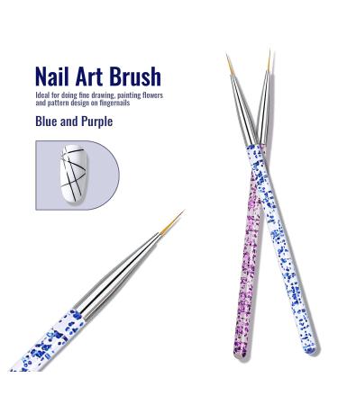 Hanyousheng 6-Piece Nail Design Brush Set | Professional Acrylic Nail Art & Liner Brushes for DIY Nail Salon Design - Buy Online on GoSupps.com
