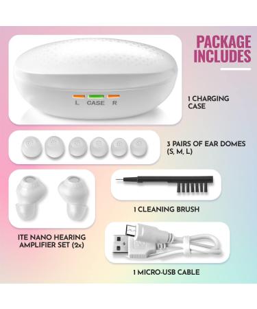 Mini Digital ITE Rechargeable Hearing Aid with Noise Suppression & Volume Control - Perfect for Adults & Seniors - International Shipping Available - Buy Online on GoSupps.com