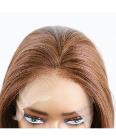 Greenmirr Yaki Brown Lace Front Wig - 24in Long Straight Synthetic Ombre Brown Replacement Wig | Shop Now for Premium Quality Lace Front Wigs - Buy Online on GoSupps.com