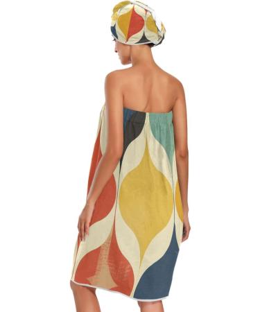 Womens Towel Wrap Set of 3 - Carnival Design Adjustable Quick-Dry Bathrobes for Home & Travel - Buy Online on GoSupps.com