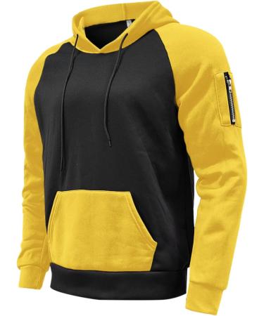 Buy Hanxiulin Men's Jogging Suit - Cotton Training Suit Sweatshirt & Pants - Yellow 3XL - International Shipping Available - Buy Online on GoSupps.com