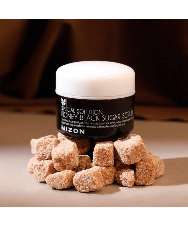 MIZON Honey Black Sugar Scrub 2.80 oz - Exfoliating Facial and Body Scrub for Silky, Moisturized Skin with Black and Whitehead Care - Buy Online on GoSupps.com