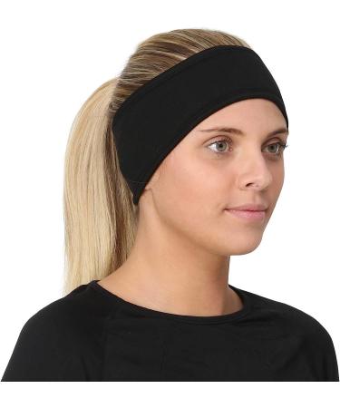 TrailHeads Tempo Running Headband - Black | Moisture Wicking & Ear Protection - Buy Online on GoSupps.com