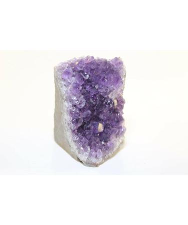 3-3/8" Amethyst Quartz Cut Base Amethyst Specimen Uruguay Raw Stones and Minerals Stone Mineral Specimen - Buy Online on GoSupps.com