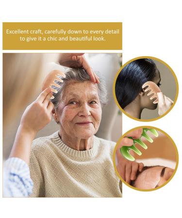DEARMAMY Head Massage Comb Set - 2pcs Wax 5-Scalp Care Gua Sha Tool | Anti-Static Comb for Ultimate Relaxation & Wellness - Buy Online on GoSupps.com