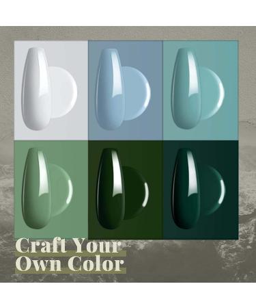 Beetles Blue Green Gel Nail Polish Set - 6 Colors Kit for DIY Home Manicure - Misty Gray, Dark Green, Baby Blue Soak Off Gel Polish - Halloween Nails - LED Nail Lamp Included - Perfect Gift for Women - Buy Online on GoSupps.com
