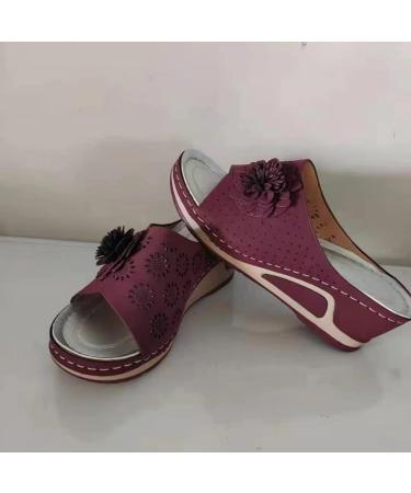 YTINGNICE 3D Floral Cutout Orthopedic Arch Support Sandals - Blue US 9.5 - Buy Online on GoSupps.com