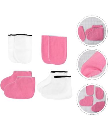 FOMIYES 10 Sets Leather Horn Boots Foot Spa Sock Nail Tools Manicure Tools Paraffin Foot Pedicure Remover Spa Skin Care Gloves Nursing Spa Tool Work Polyester Lining Hand Hot Wax - Buy Online on GoSupps.com