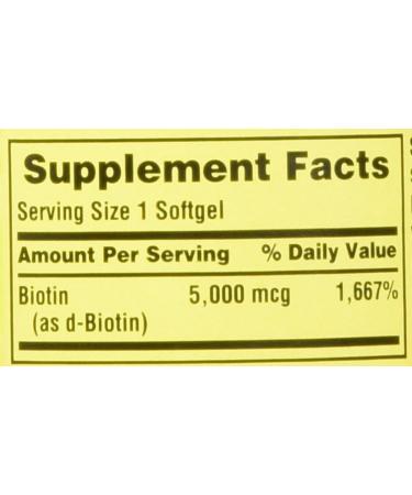 Spring Valley Biotin 5000 mcg Softgels - 240 Count - Buy Online on GoSupps.com