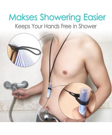 2 Pack PD Transfer Set Holder Peritoneal Dialysis Catheter Lanyard - Shower Protector & Support for Men and Women - Buy Online on GoSupps.com
