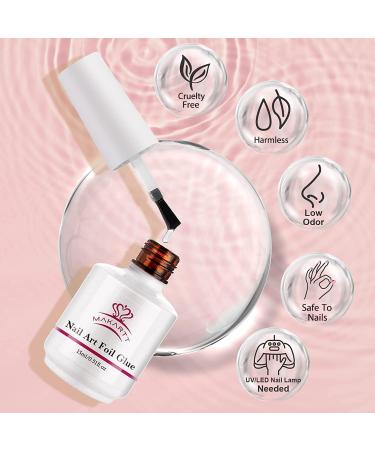 Makartt 15ML Nail Foil Glue Gel for Nail Transfer Manicure Art - UV LED Lamp Required - Soak Off Formula - 1*15ml - Buy Online on GoSupps.com