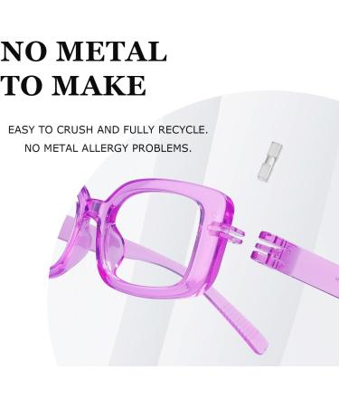Fancy Screwless Metalless Reading Glasses for Women - 6 Pack with Spring Hinges | +2.00 2.0x Magnification 6 Stylish Colors - Buy Online on GoSupps.com